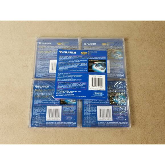 Fujifilm 100mb Disk BM Formatted Zip Disk New Sealed 4 pcs Vintage - Picture 9 of 11